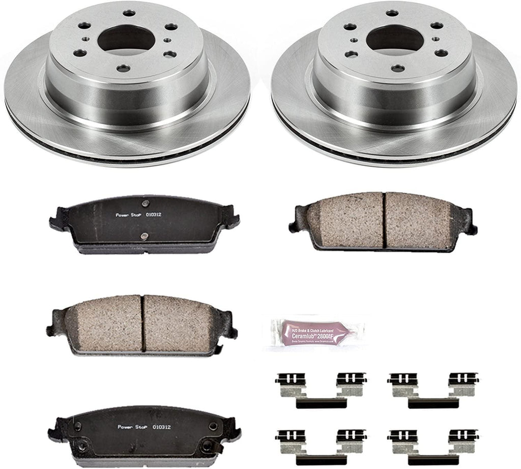 KOE2083 Autospecialty Rear Replacement Brake Kit-Oe Brake Rotors & Ceramic Brake Pads