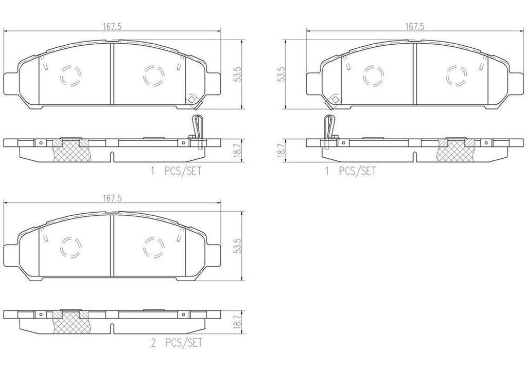 Brembo Front Disc Brake Pad Set for 09-15 Toyota Venza (P83149N)