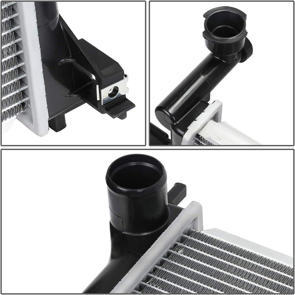 OEM-RA-2839 Factory Style Aluminum Core Radiator Compatible with 05-10 Grand Cherokee / 06-10 Commander AT, 23-1/16" W X 20-3/8" H X 1" D, 1-1/2" Inlet, 1-13/16" Outlet