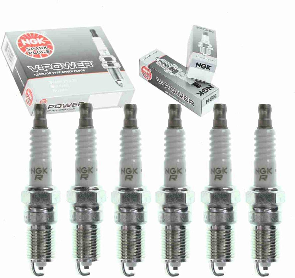 6 Pc NGK V-Power Spark Plugs Compatible with Pontiac Grand Prix 3.1L 3.4L 3.8L V6 1991-2008