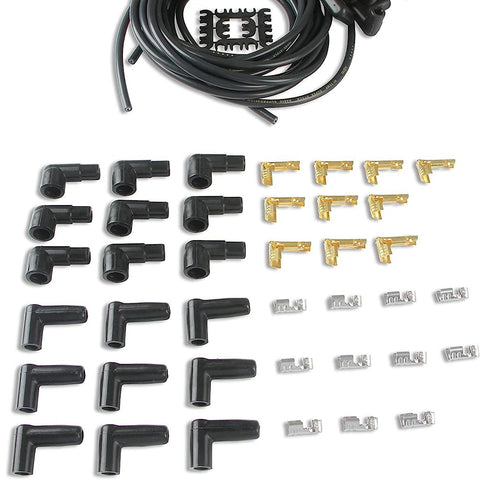4041K Spark Plug Wire Set- 8Mm - Black Wire with Black 90 Degree Boots