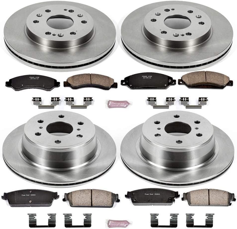KOE2068 Autospecialty Front and Rear Replacement Brake Kit-Oe Brake Rotors & Ceramic Brake Pads