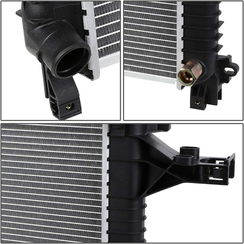 OEM-RA-2805 Aluminum Radiator Compatible with 01-09 Volvo S60 / 99-06 S80 AT,24-7/16" W X 16-7/16" H X 1" D,1-7/16" Inlet / 1-7/16" Outlet