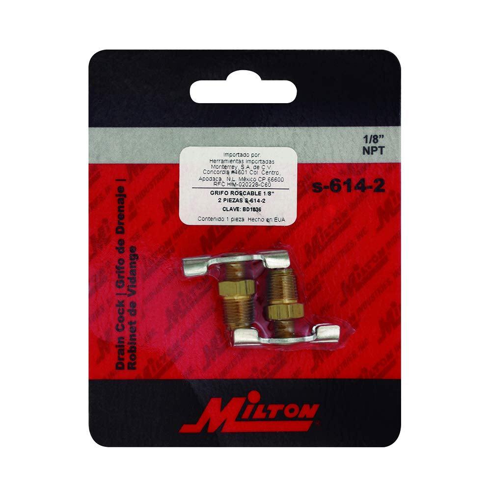 S-614-2 1/8" Compressor Tank Drain Cock - Pack of 2