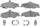 Silver 14D750CH Ceramic Rear Disc Brake Pad Set with Hardware