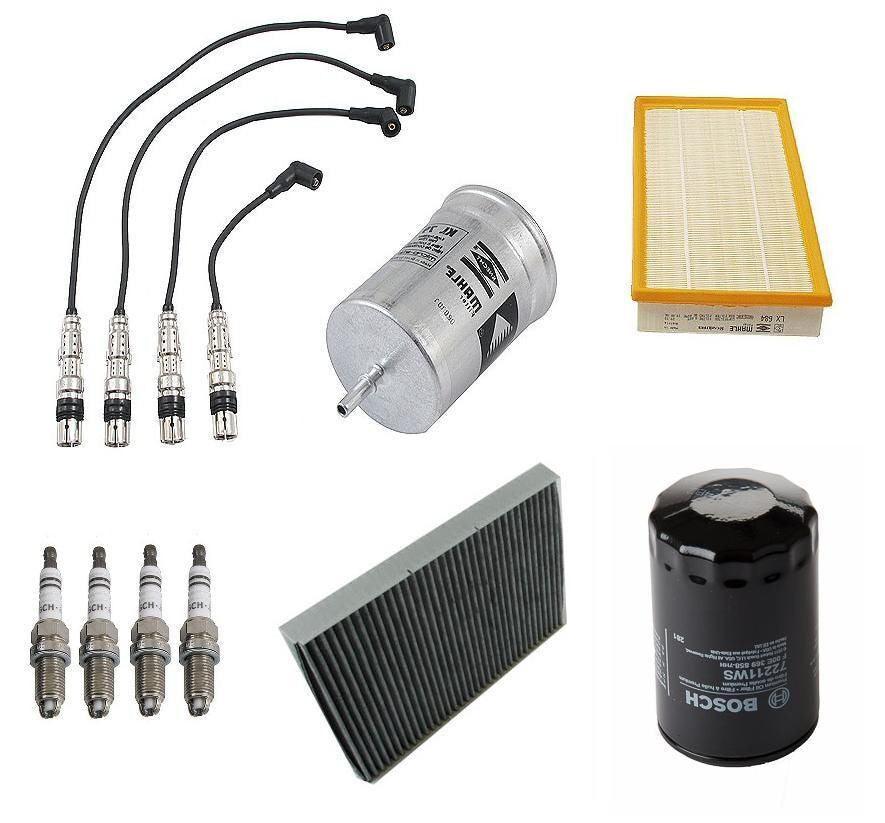 VW Jetta GLS 1999-2001 L4 2.0L Tune up Kit with Filters Spark Plugs Wire Set