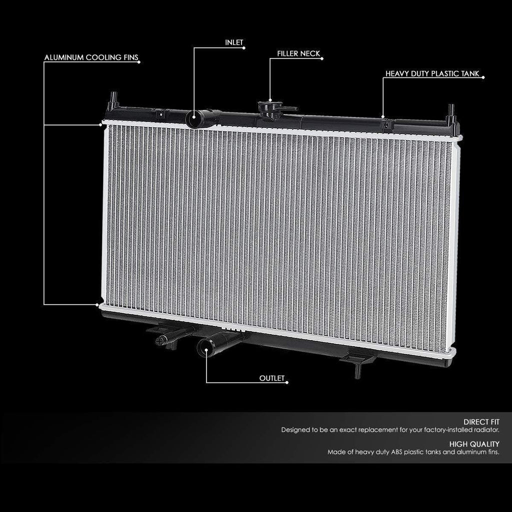OEM-RA-2998 Aluminum Core Radiator Compatible with 07-12 Sentra AT/MT,27-1/4" W X 14-3/4" H X 5/8" D,1-3/8" Inlet / 1-3/8" Outlet