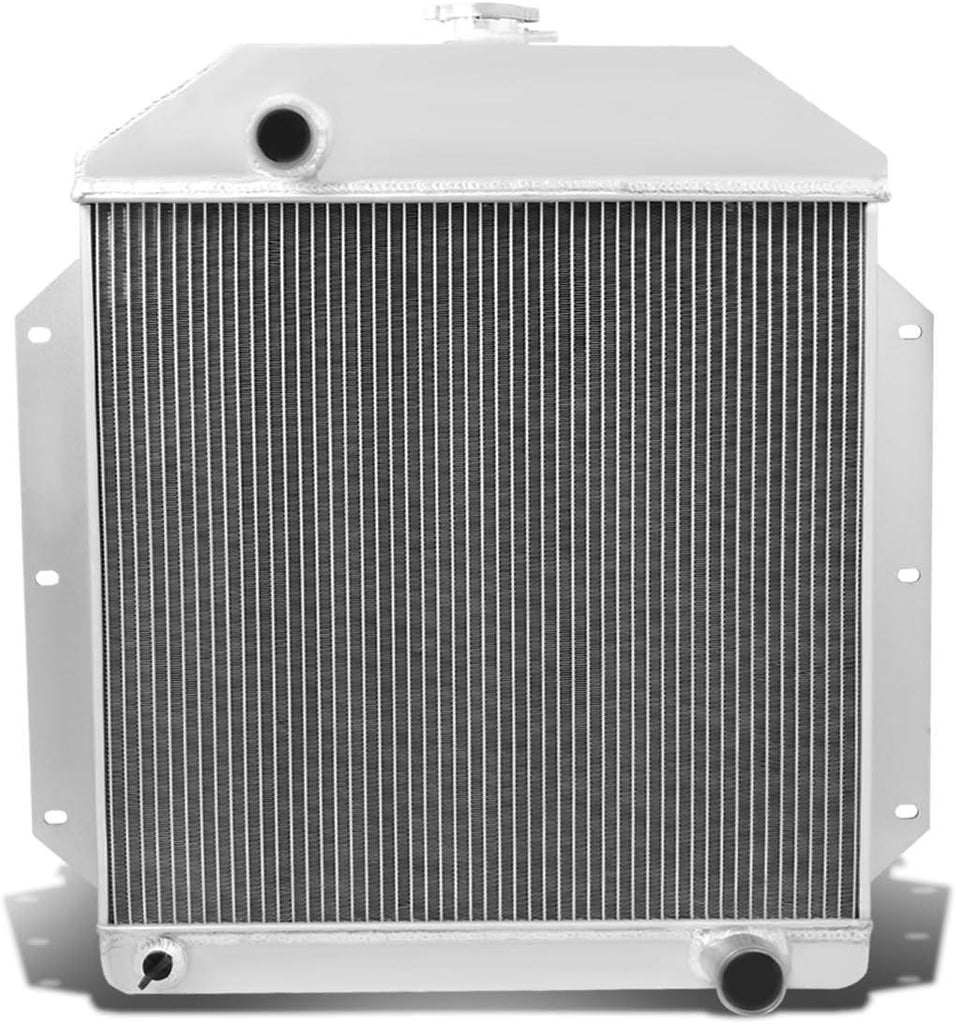 RA-FORDT49-3 3-Row Full Aluminum Racing Radiator 25" X 26.5" X 3.75" [Compatible with 1949-1953 Ford Model with Chevy SBC V8 Conversion]