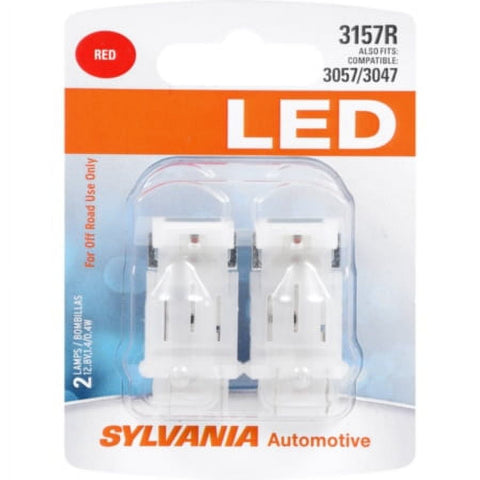 2-PK SYLVANIA 3157 Red LED Automotive Bulb 3157RSL.BP2