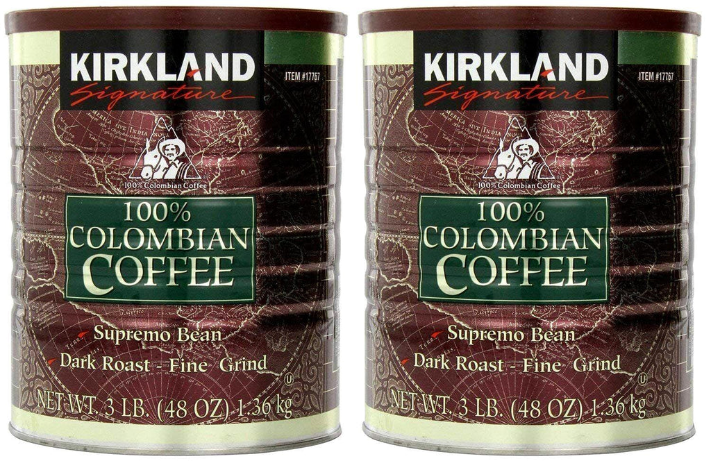 2 X Kirkland Signature 100% Colombian Coffee Ground 3 LB Ea 6 LB Total