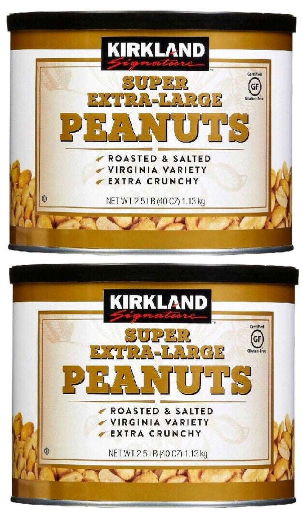 2 X Kirkland Signature Super Extra-Large Peanuts, 2.5 Lbs 40 Oz Ea so GOOD!