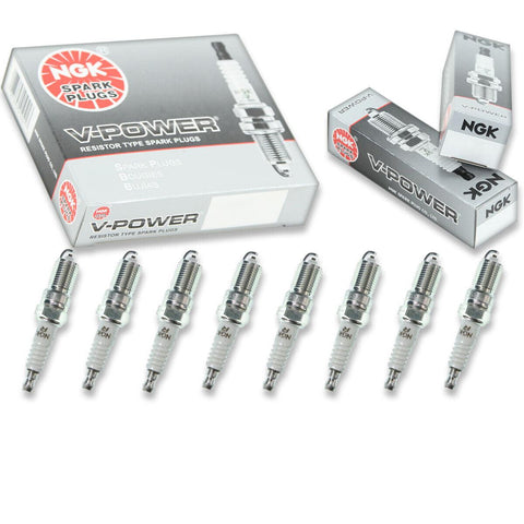 8 Pcs NGK V-Power Spark Plugs for 1999-2013 Chevrolet Silverado 1500 5.3L Bo