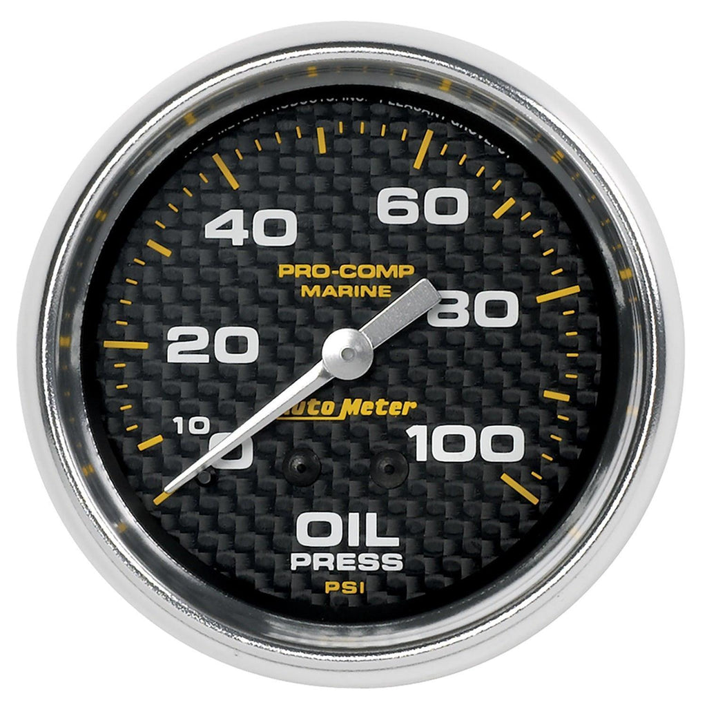2-5/8 in. OIL PRESSURE 0-100 PSI MARINE CARBON FIBER