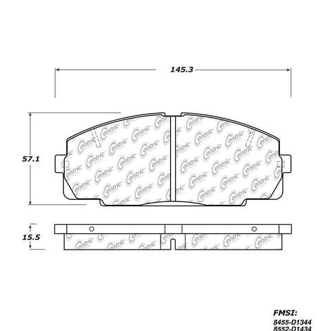Centric Front Disc Brake Pad for 06-20 Hiace (102.13440)
