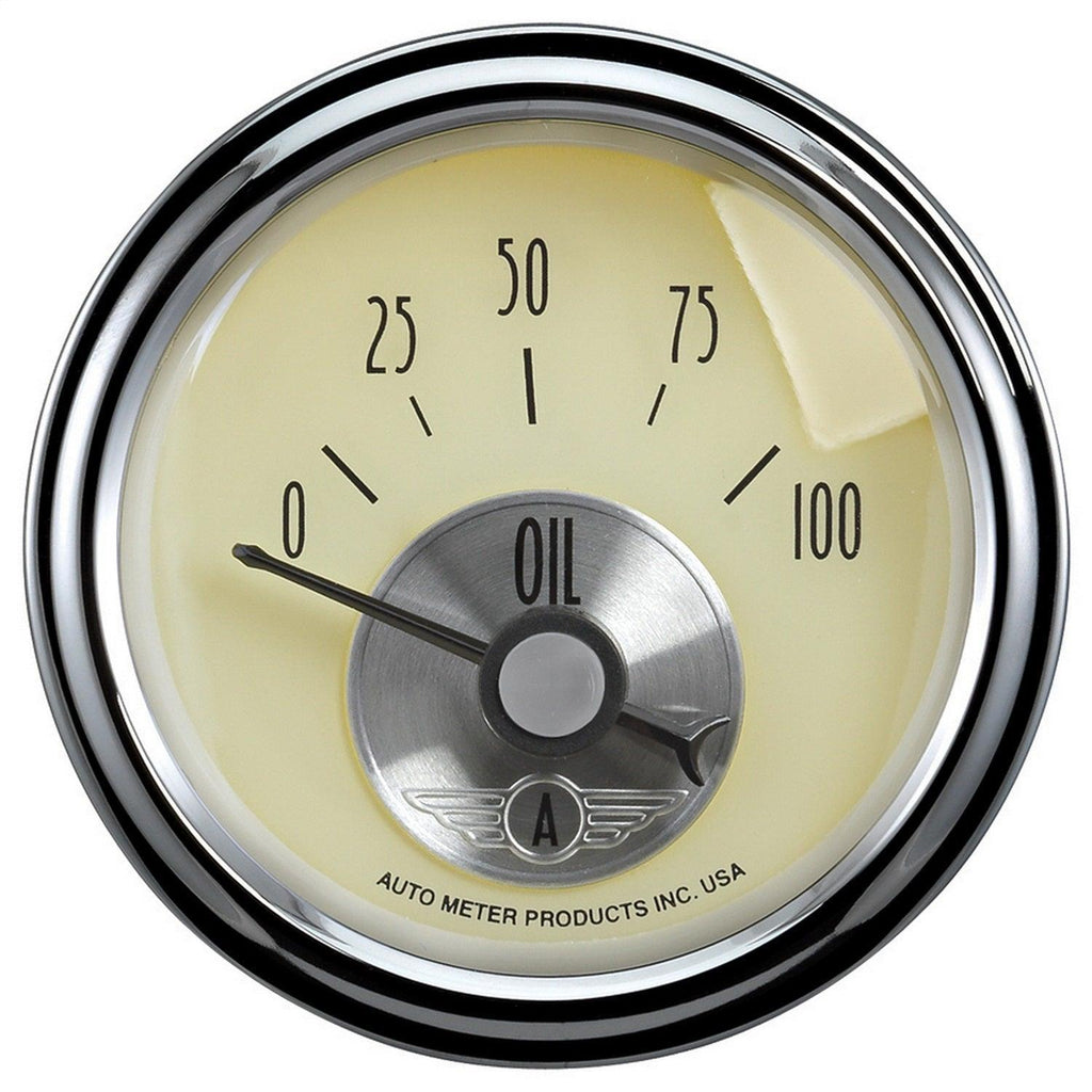 2-1/16 in. OIL PRESSURE 0-100 PSI PRESTIGE ANTIQUE IVORY