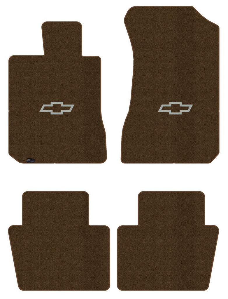 Lloyd Luxe Front & Rear Mats for '96-98 Tracker W/Silver Outline Chevy Bowtie