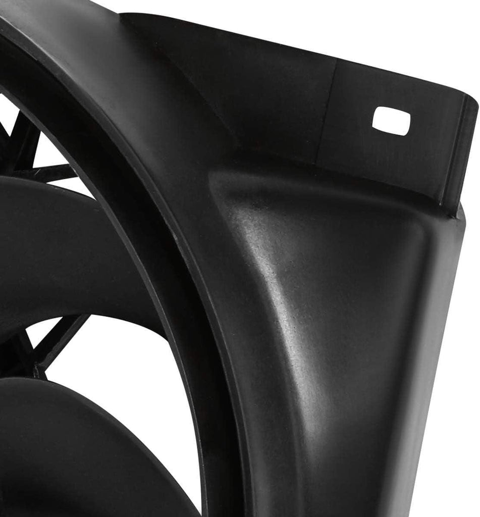 OEM-RF-0041 Factory Style Radiator Cooling Fan Assembly Cooling Efficiency Improved Direct Replacement [Compatible with 97-01 Jeep Cherokee] Black