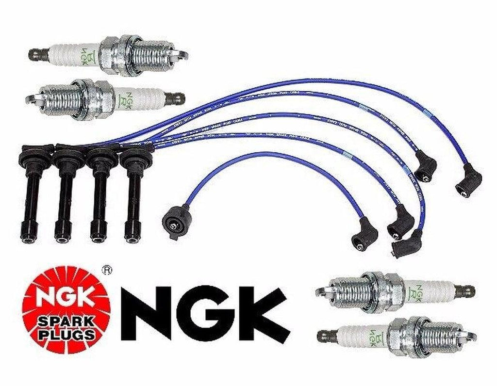 For 92-97 Honda Accord NGK Blue Wire Set HE62+NGK V-Power OEM Spark Plug ZFR5F11