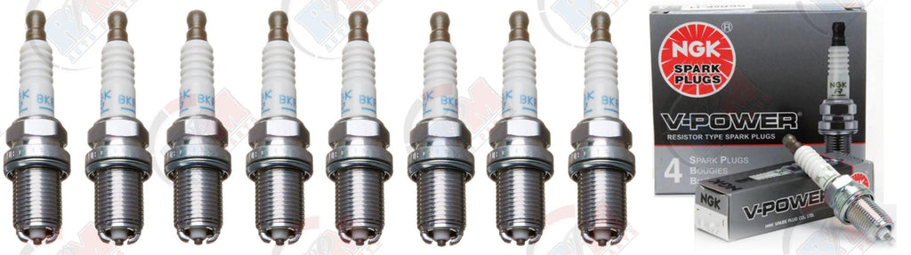 NGK Twin TIP V-POWER Spark Plugs (Set of 8) for 2000-2006 BMW X5 4.4L 4.6L V8