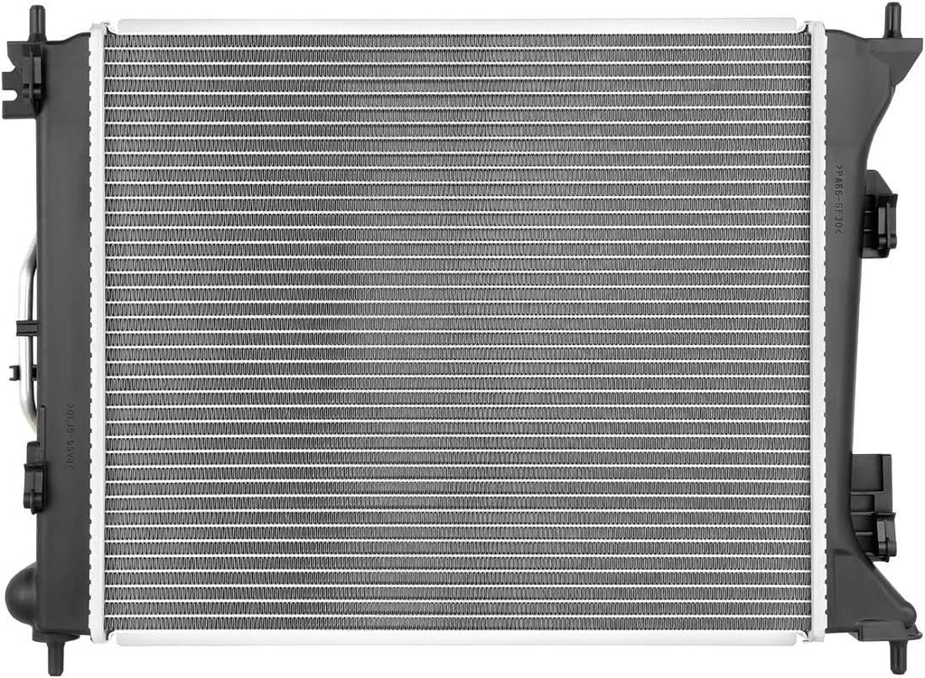OEM-RA-13415 1-Row Aluminum Core Radiator Compatible with 2013-2017 Veloster 1.6L,18-5/16" W X 15-1/4" H X 1" D,1-3/8" Inlet / 1-7/8" Outlet