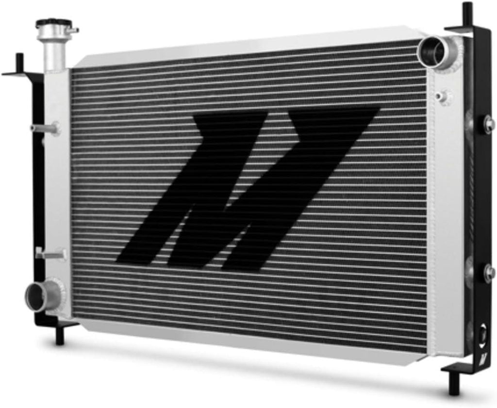 MMRAD-MUS-94B Bracketed Aluminum Radiator Compatible with Ford Mustang 1994-2004 Silver
