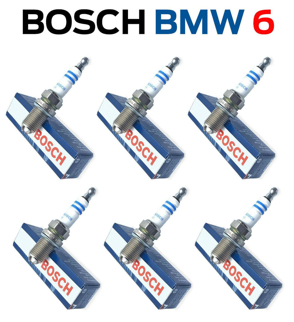 6PC BMW Spark Plugs Bosch OEM Platinum+4 Factory High Power Set E39/E46-M54 NEW