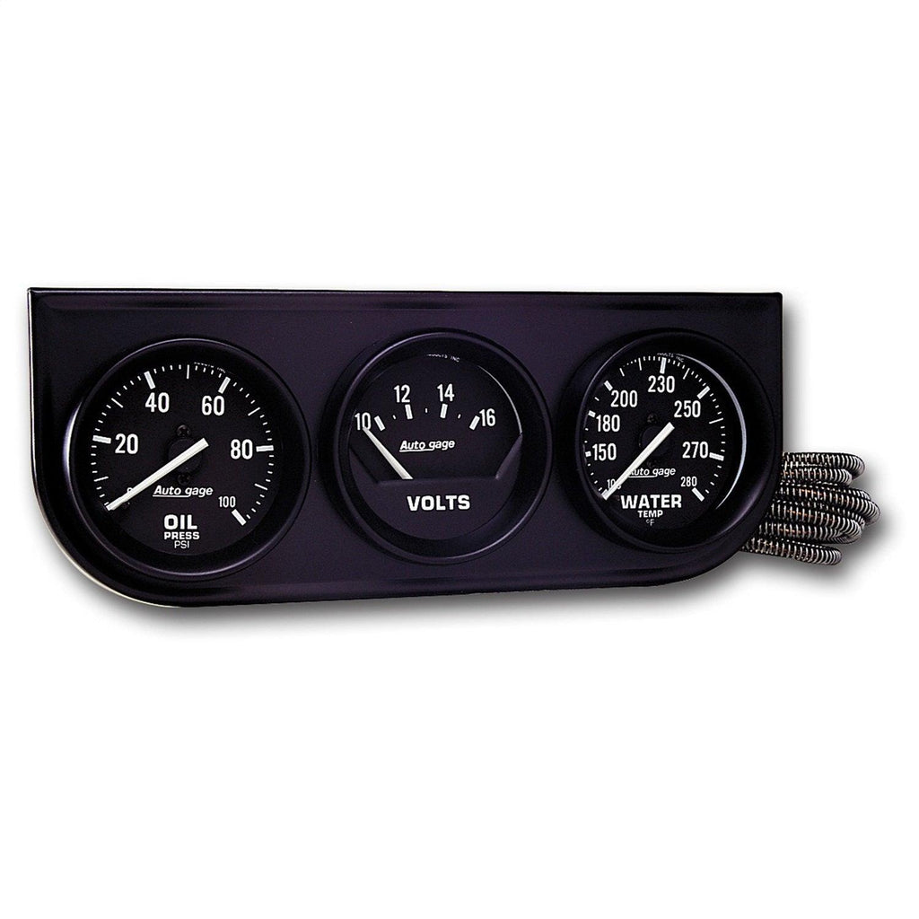 GAUGE CONSOLE OILP/WTMP/VOLT 2-1/16 in.  100 PSI/280 Fahrenheit/18V MECH BLK DIAL BLK BZL AG