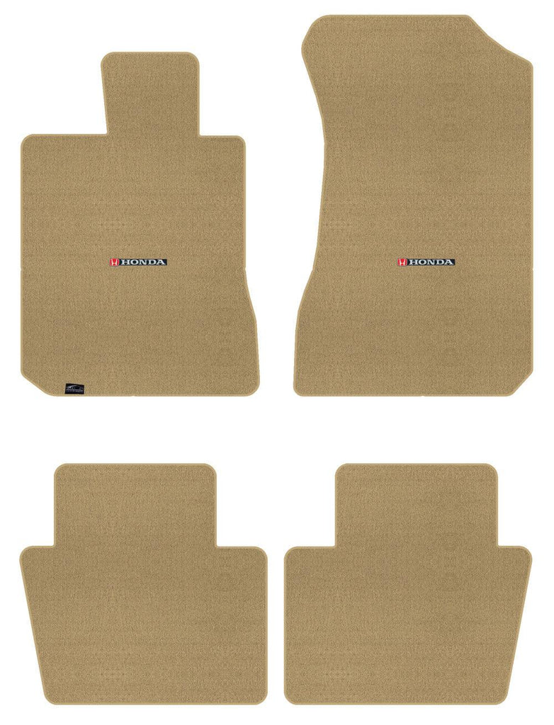 Lloyd Velourtex Front & Rear Mats for '82-83 Accord W/Red & Black Honda H & Word