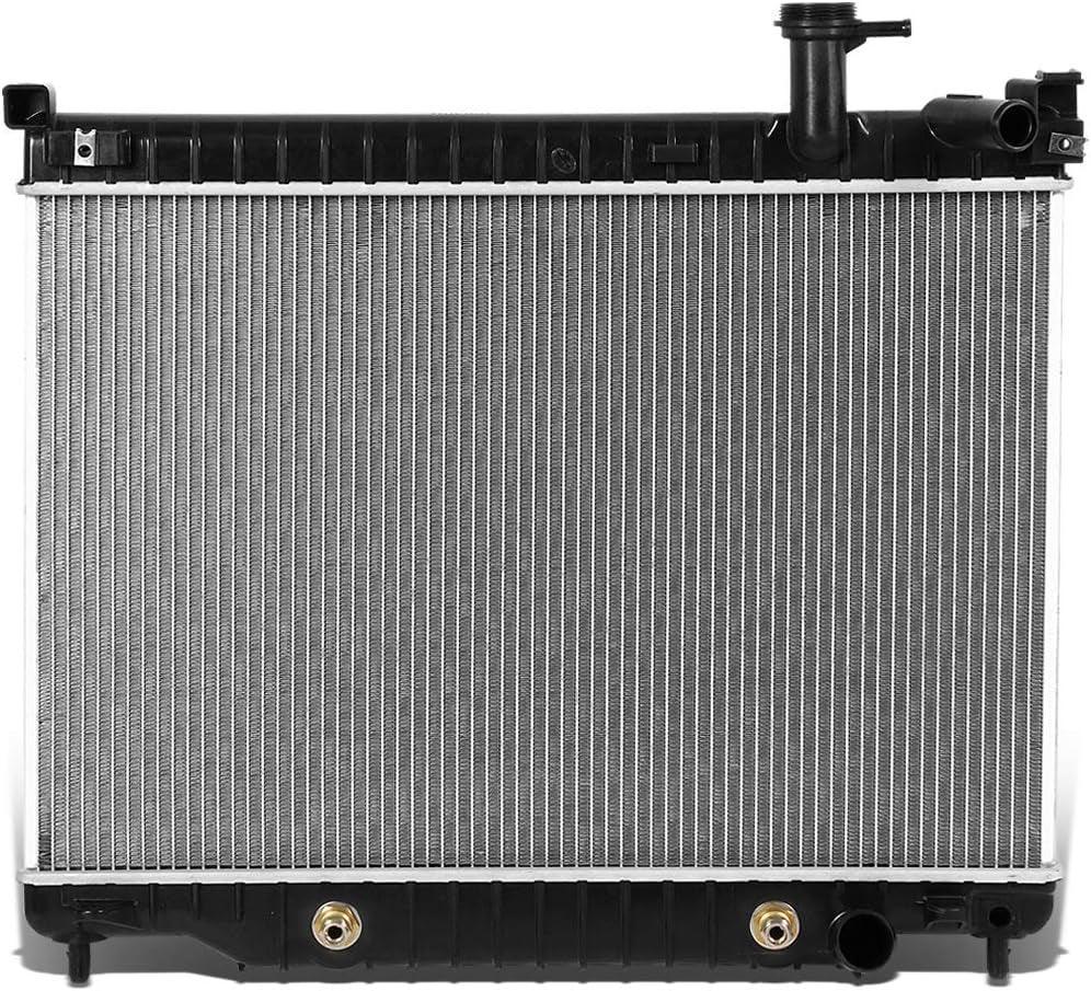 DNA Motoring  Factory Style Aluminum Radiator Compatible with 03-09 Trailblazer/Envoy 5.3L V8 AT,26-7/8" W X 18" H X 1" D,1-5/16"Inlet / 1-9/16" Outlet