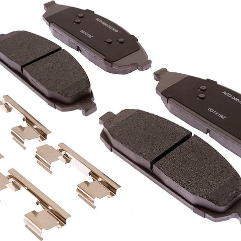 Silver 14D1080CHF1 Ceramic Front Disc Brake Pad Set with Clips