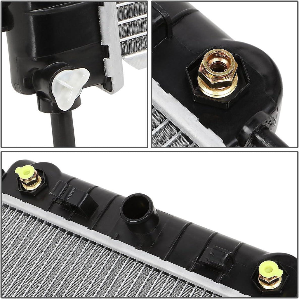 OEM-RA-2727 Aluminum Radiator Compatible with 04-06 Malibu 3.5L 3.9L AT,26-3/4" W X 14-1/2" H X 7/8" D,1-5/16" Inlet / 1-3/8" Outlet