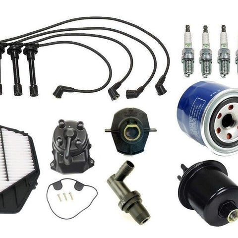For Acura CL 2.2L Ignition Tune up Kit Filters Cap Rotor Spark Plugs Wire Set