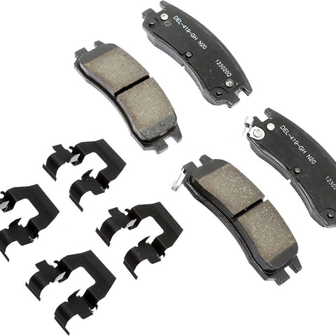 Gold 17D714CHF1 Ceramic Rear Disc Brake Pad Kit with Clips