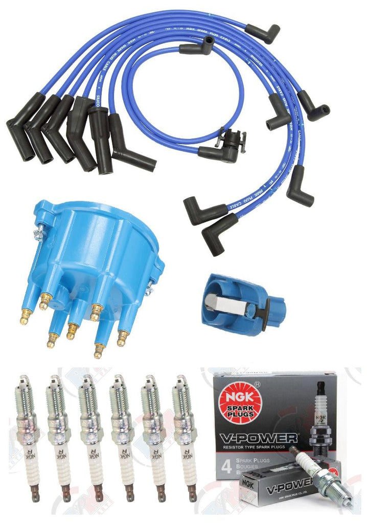 NGK Spark Plugs + NGK Wire Set Tune up Kit for Ford Bronco II Ranger V6 2.9L