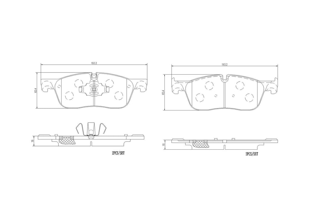 Brembo Front Disc Brake Pad Set for F-Pace, XE, XF, Range Rover Velar (P36035N)