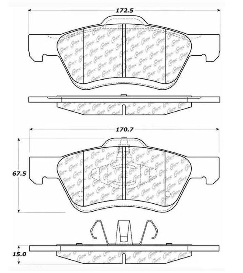 Centric Front Disc Brake Pad for Escape, Mariner, Tribute (103.10470)
