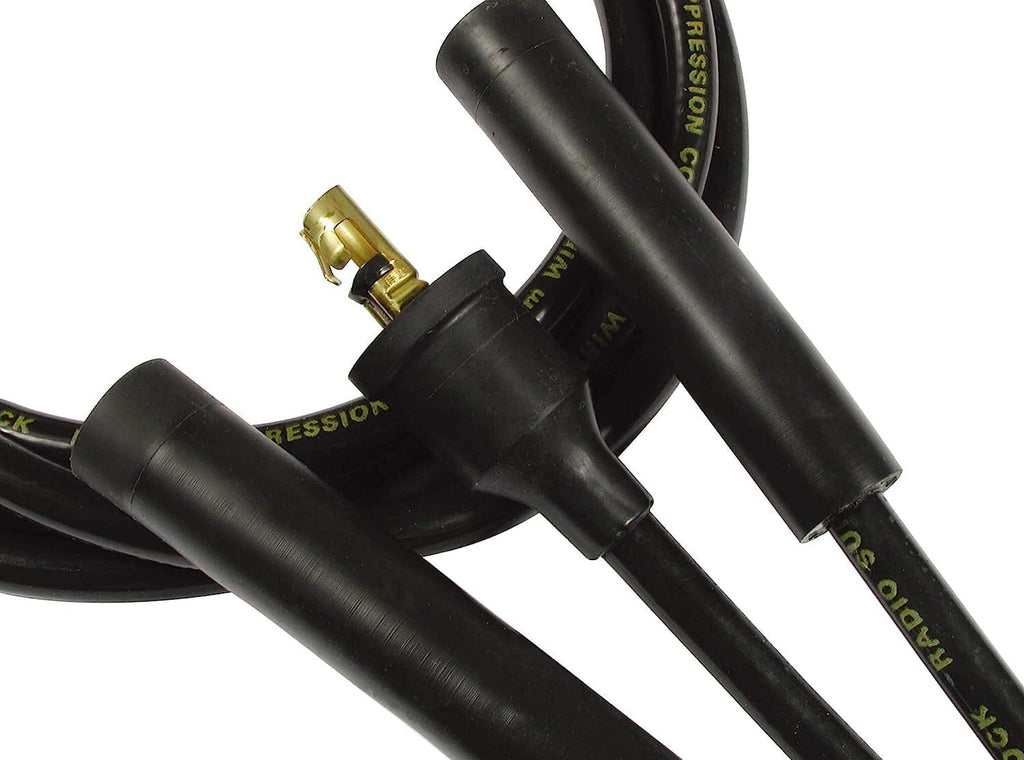 5043K Spark Plug Wires - 8Mm Super Stock Spiral CUST BK
