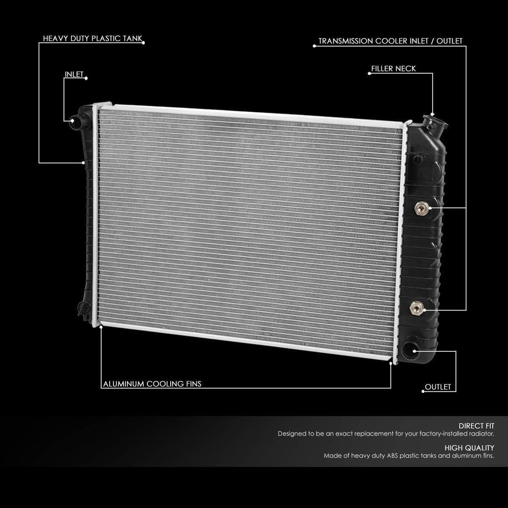 OEM-RA-730 Factory Style Aluminum Cooling Radiator Compatible with 1973-1986 C/K/Blazer/Jimmy V8 AT/MT, 28-3/8" W X 20-1/4" H X 2-1/4" D, 1-5/16" Inlet / 1-5/16" Outlet