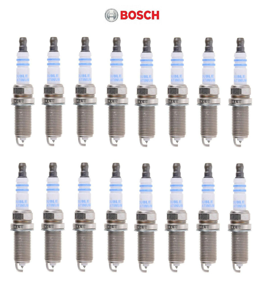 Set of 16 Spark Plugs Bosch Double Platinum 8162 for Chrysler Dodge Jeep Ram V8