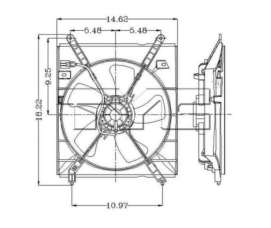 TYC Engine Cooling Fan Assembly for Camry, Solara 600100