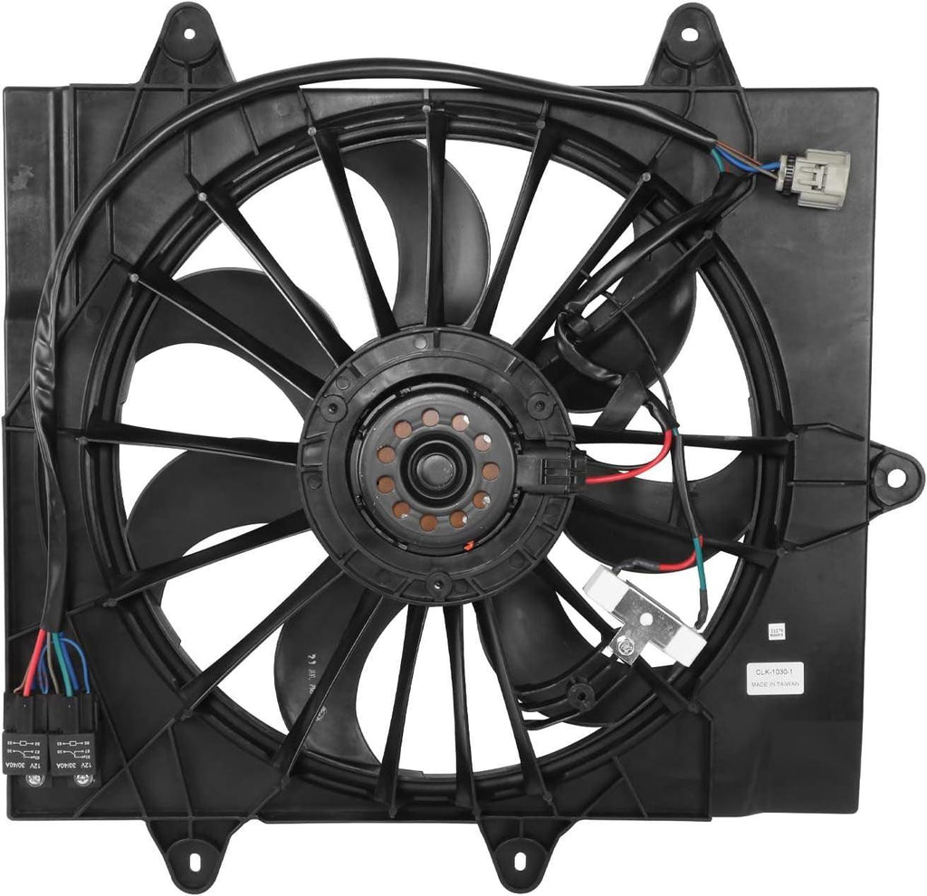 OEM-RF-0417 Factory Style Radiator Cooling Fan Assembly Compatible with 2006-2009 PT Cruiser 2.4L