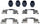 Disc Brake Hardware Kit for RS7, S7, 4C, A8 Quattro, S6, S8, Gti+More HW13589