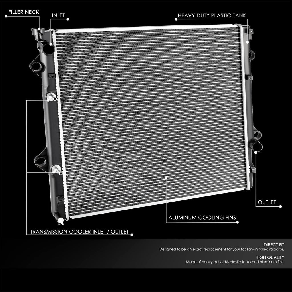 OEM-RA-13210 OE Style 1-Row Aluminum Cooling Radiator Compatible with 2010-2018 Lexus GX460