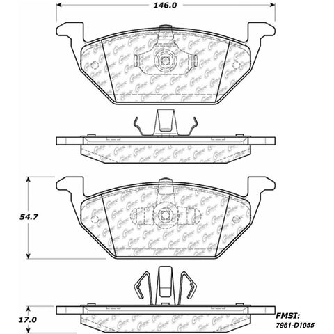 Centric Rear Disc Brake Pad for Escape, Tribute, Mariner (102.10550)