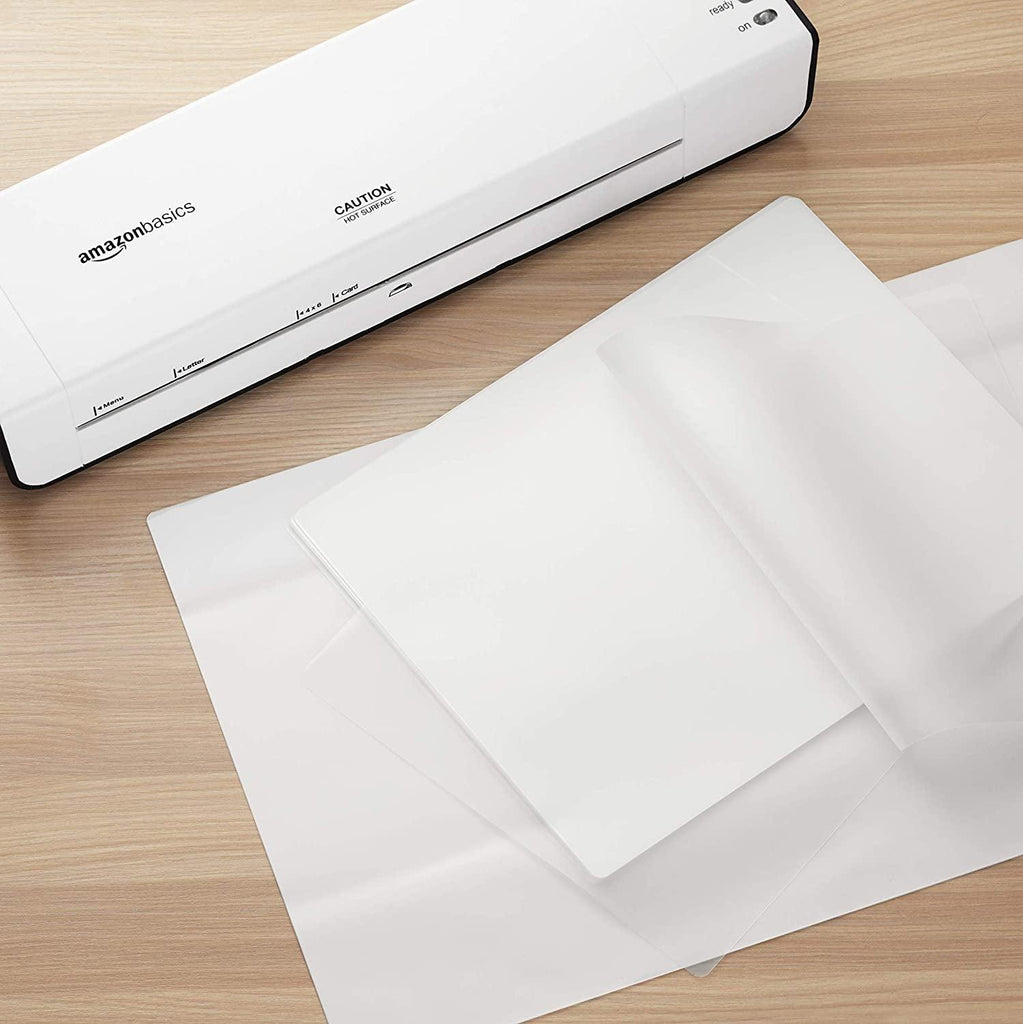 Amazon Basics Clear Thermal Laminating Plastic Paper Laminator Sheets - 9 X 11.5-Inch, 200-Pack, 3Mil