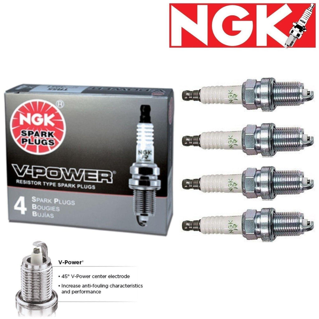 4 Pcs NGK V-Power Plug Spark Plugs 2001-2005 Honda Civic 1.7L L4 GAS Kit Set