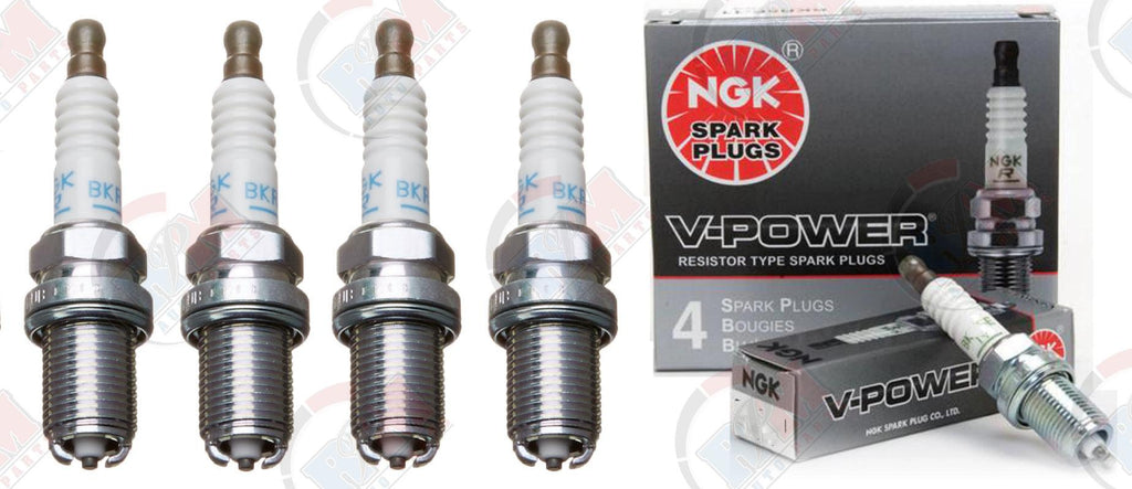 NGK Twin TIP "V-POWER" Spark Plugs (Set of 4) for 2002-2008 Mini Cooper 1.6L L4