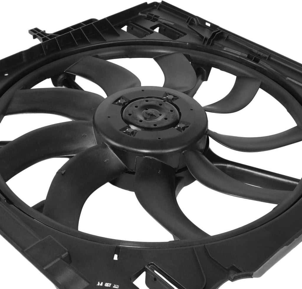 Factory Style Radiator Cooling Fan Assembly Compatible with 14-18 BMW X5 / 15-18 X6 3.0L,OEM-RF-0312