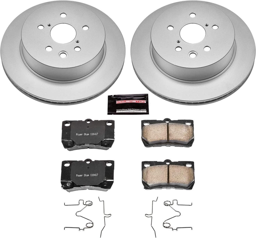 CRK2977 Coated Brake Rotor & Ceramic Brake Pads- Rear