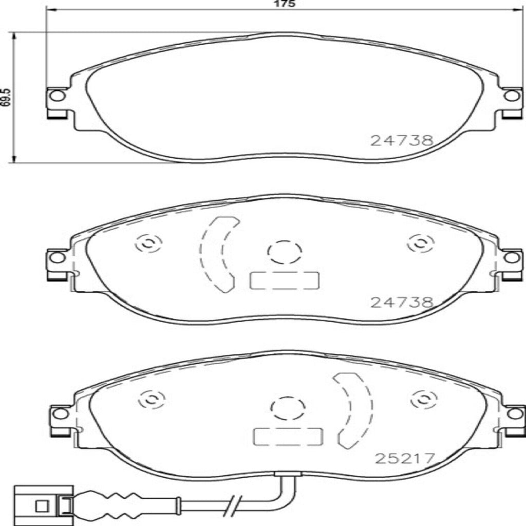 Brembo Front Disc Brake Pad Set for 13-16 CC (P85131)